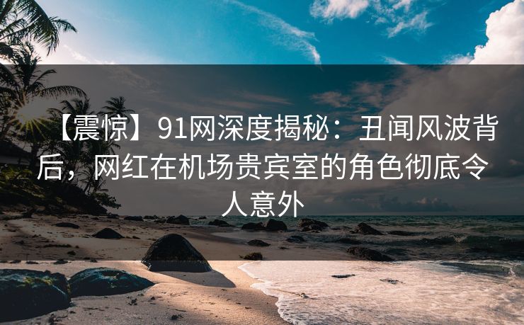 【震惊】91网深度揭秘：丑闻风波背后，网红在机场贵宾室的角色彻底令人意外